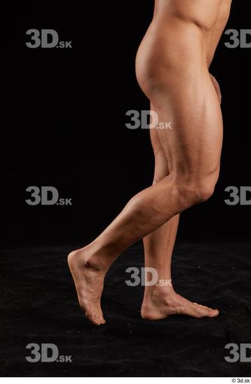 Calf Man White Nude Muscular Studio photo references