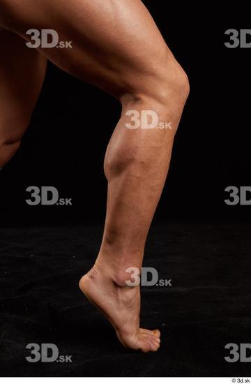 Calf Man White Nude Muscular Studio photo references