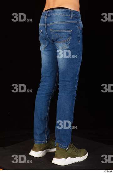 Leg Man White Casual Jeans Slim Studio photo references