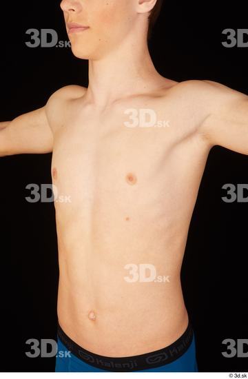 Chest Man White Nude Slim Studio photo references