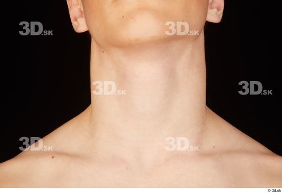 Neck Man White Nude Slim Studio photo references