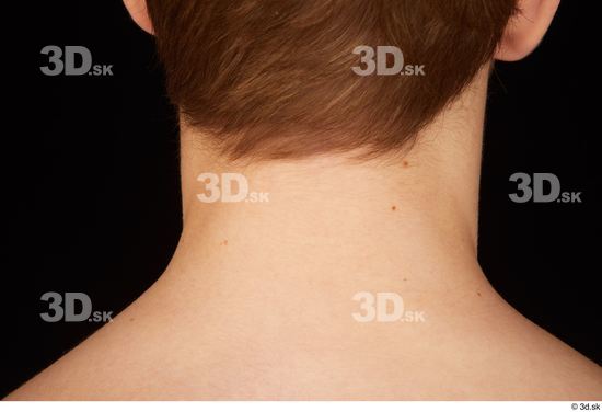 Neck Man White Nude Slim Studio photo references