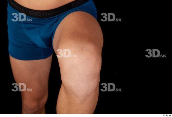 Knee Man White Nude Slim Studio photo references