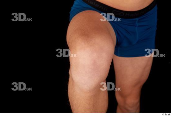 Knee Man White Nude Slim Studio photo references