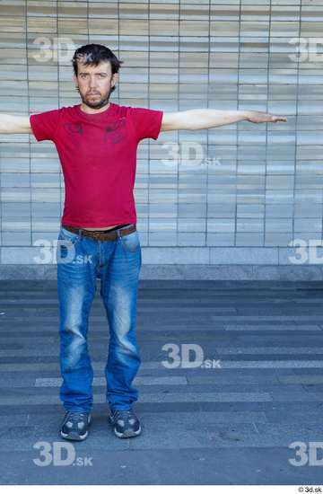 Whole Body Man T poses White Casual Average Standing Street photo references