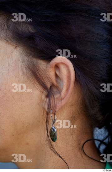 Ear Woman White Casual Average Street photo references