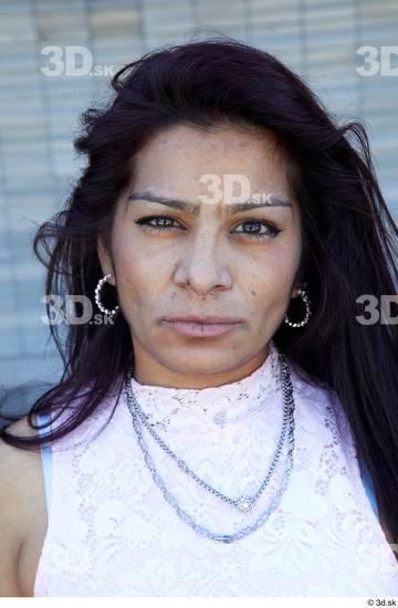 Head Woman White Casual Slim Street photo references