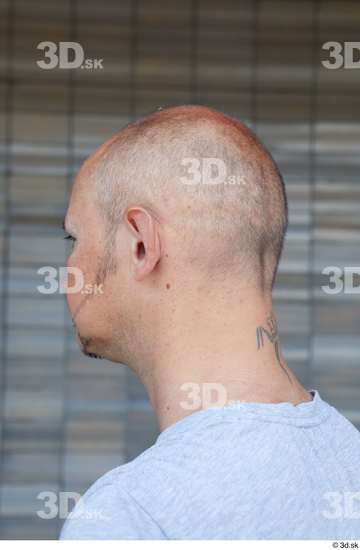 Head Man White Tattoo Casual Slim Street photo references