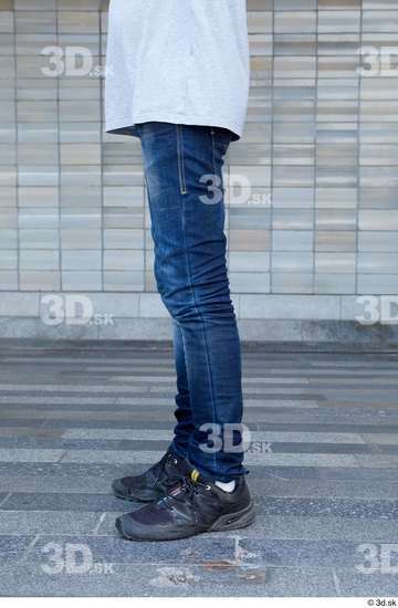 Leg Man White Casual Slim Street photo references