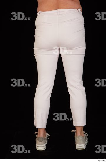 Leg Woman White Pants Chubby Studio photo references