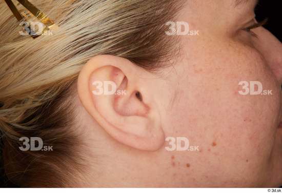 Ear Woman White Chubby Studio photo references