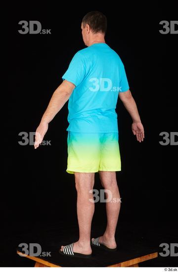 Whole Body Man Shirt Shorts Chubby Standing Studio photo references