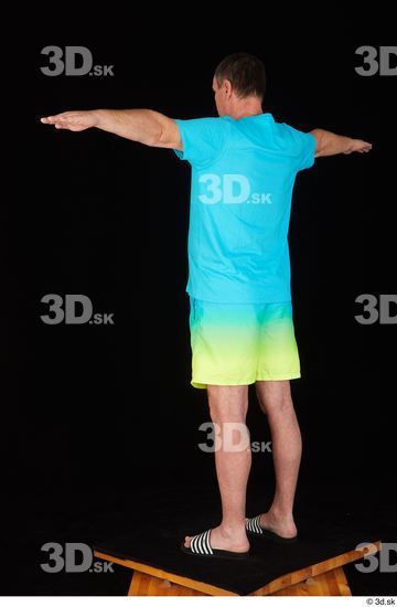 Whole Body Man T poses Shirt Shorts Chubby Standing Studio photo references
