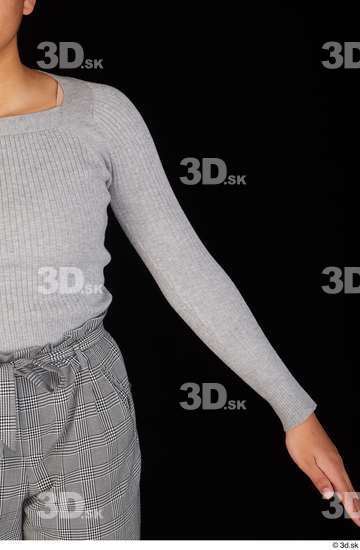 Arm Upper Body Woman Casual Sweatshirt Average Studio photo references
