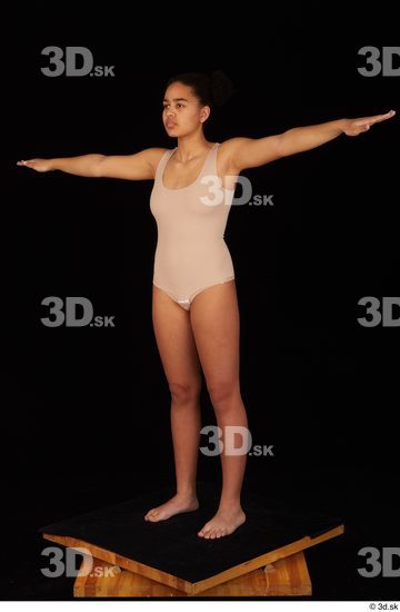 Whole Body Woman T poses Underwear Average Standing Studio photo references