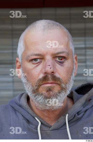 Head Man White Casual Slim Bearded Street photo references