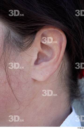 Ear Woman White Casual Average Street photo references