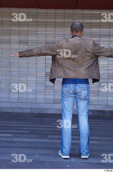 Whole Body Man T poses White Casual Slim Standing Street photo references