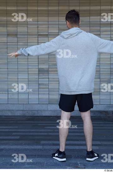 Whole Body Man T poses Sports Slim Standing Street photo references