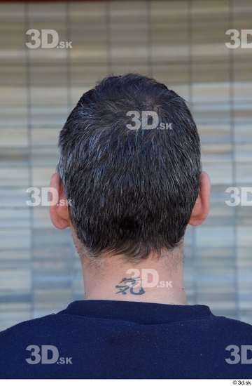 Head Man White Tattoo Casual Slim Street photo references