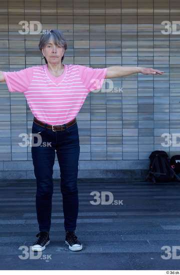 Whole Body Woman T poses White Casual Average Standing Street photo references