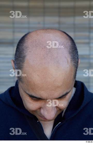 Head Man White Casual Average Bald Street photo references