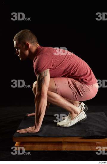 Man White Athletic Male Studio Poses