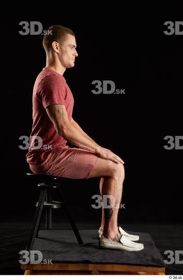 Man White Athletic Male Studio Poses