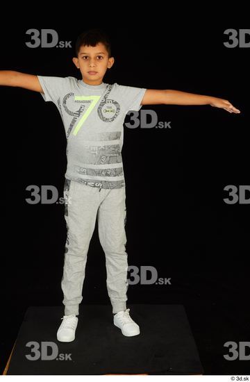 Whole Body Man T poses White Shirt Slim Standing Studio photo references