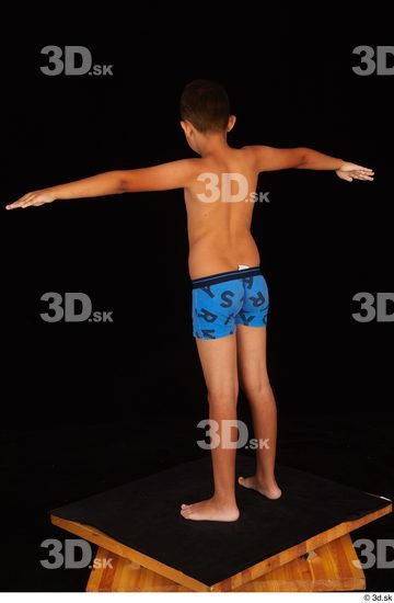 Whole Body Man T poses White Underwear Slim Standing Studio photo references