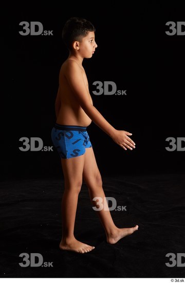 Whole Body Man Underwear Slim Walking Studio photo references