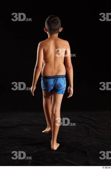 Whole Body Back Man Underwear Slim Walking Studio photo references