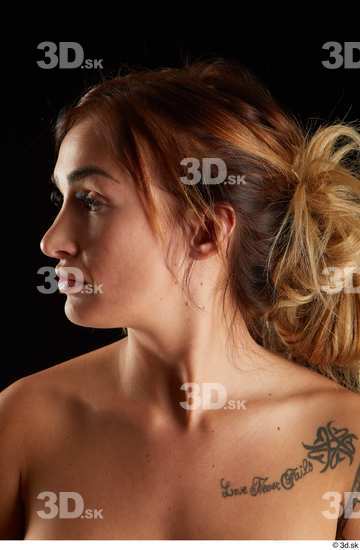 Woman White Slim Female Studio Poses