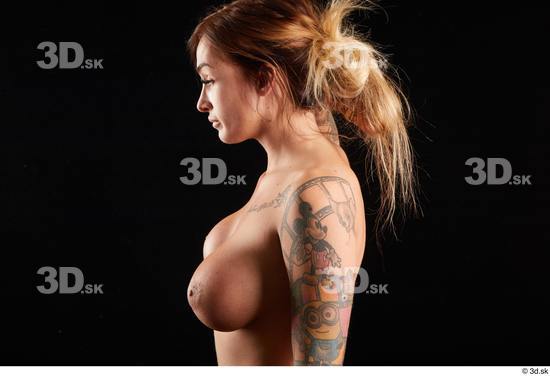 Woman White Slim Female Studio Poses