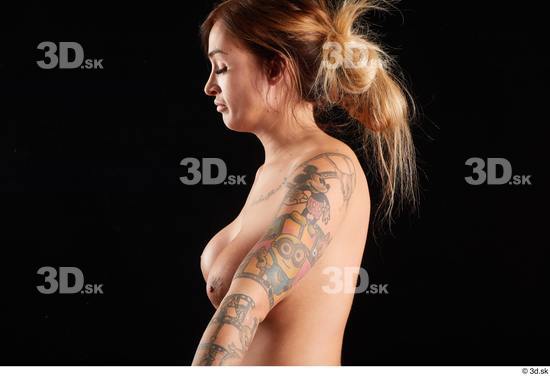 Woman White Slim Female Studio Poses