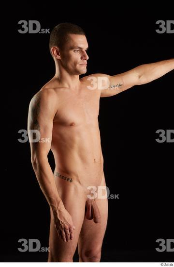 Man White Athletic Male Studio Poses