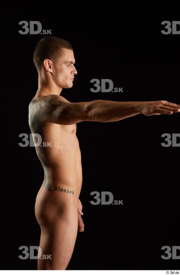 Man White Athletic Male Studio Poses