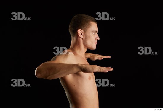 Man White Athletic Male Studio Poses