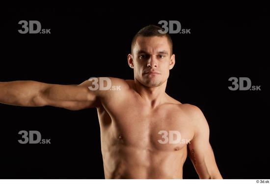 Man White Athletic Male Studio Poses