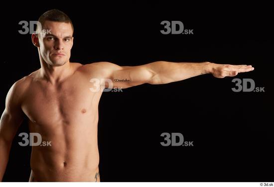 Man White Athletic Male Studio Poses