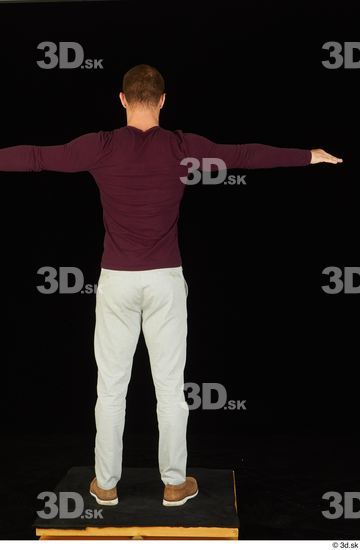 Whole Body Man T poses White Shoes Sweatshirt Trousers Slim Standing Studio photo references