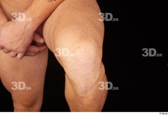 Knee Man White Nude Slim Studio photo references