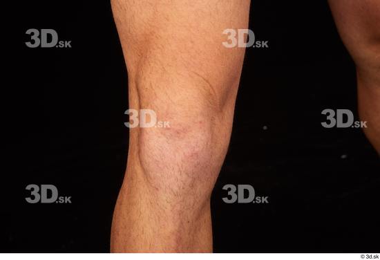 Knee Man White Nude Slim Studio photo references