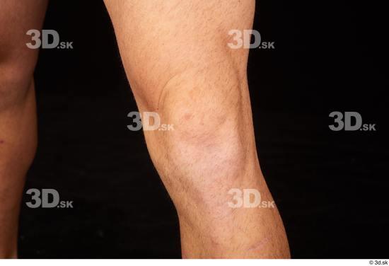 Knee Man White Nude Slim Studio photo references