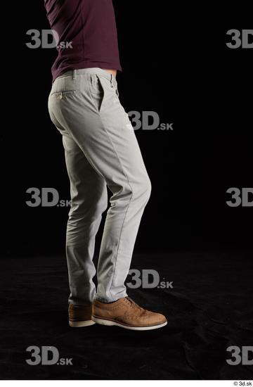 Leg Man White Shoes Trousers Slim Studio photo references