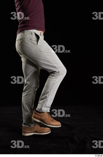 Leg Man White Shoes Trousers Slim Studio photo references