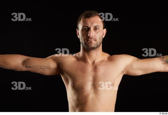 Arm Upper Body Man White Nude Slim Studio photo references