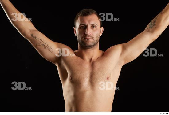 Arm Upper Body Man White Nude Slim Studio photo references