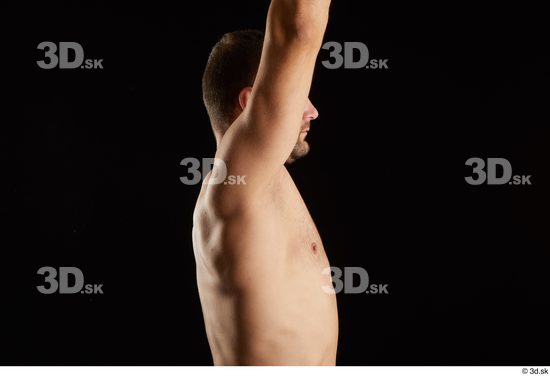 Arm Upper Body Man White Nude Slim Studio photo references