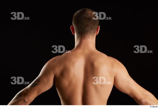 Arm Upper Body Back Man White Nude Slim Studio photo references